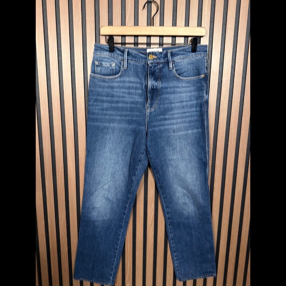 Frame Jeans 28 Womens Blue Le Sylvie Crop Marlin Stretch Denim